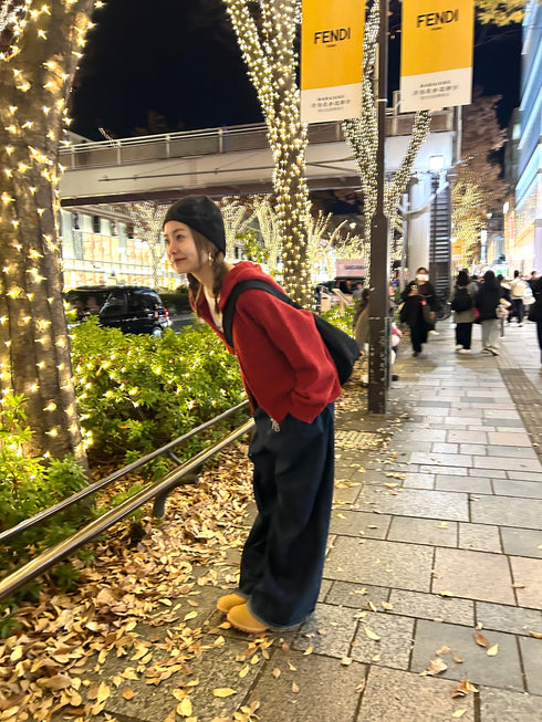 ダブルZIPフーディーニット